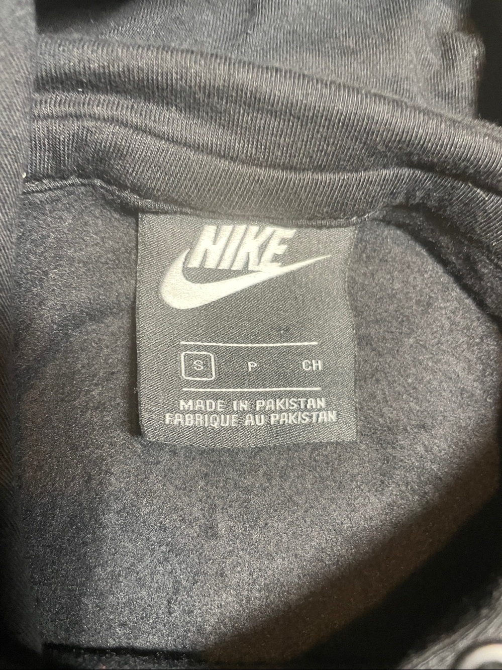 Nike Men’s Charcoal Gray Pullover Hoodie with White Logo - Picture 3 of 11